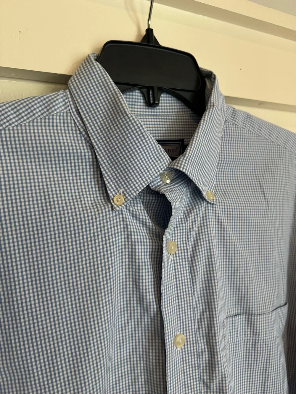 Vineyard Vines Murray Shirt Blue Gingham Button Down Mens L 100% Cotton Preppy